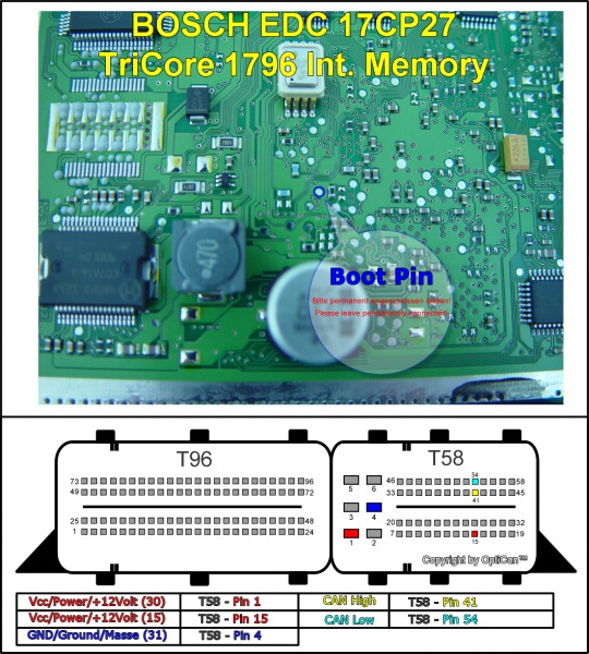 Bosch EDC 17CP27 (Jeep) pinout diagram 1